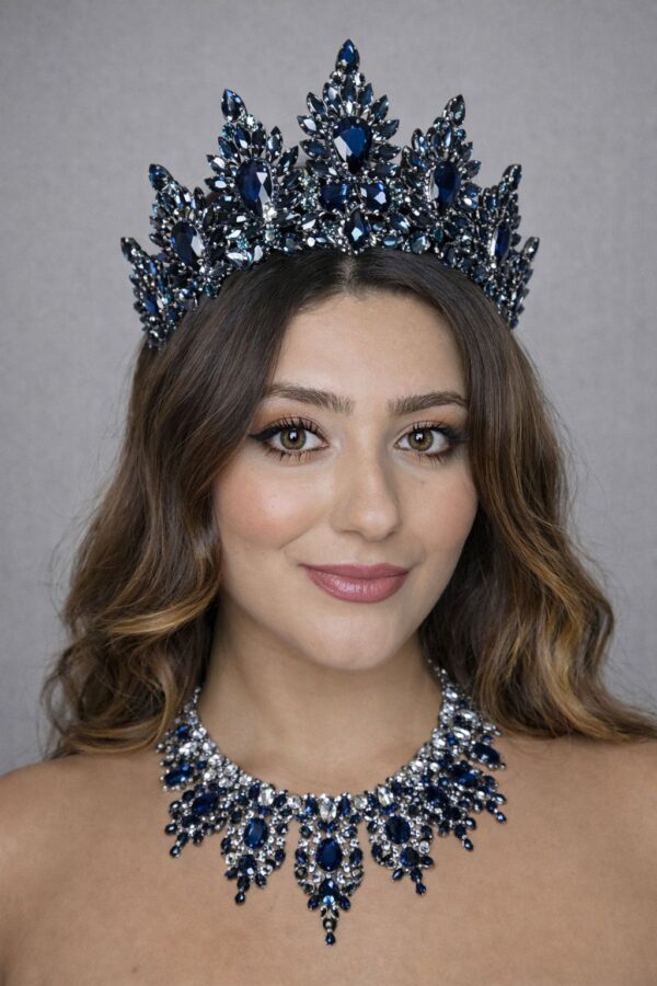 Dilek Gelin Aksesuarları Kına Tacı Mavi DLK1203