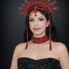 Dilek Gelin Aksesuarları Kına Tacı Kırmızı DLK1206