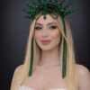 Dilek Gelin Aksesuarları Kına Tacı Yeşil DLK1206