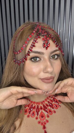 Dilek Gelin Aksesuarları Alınlık Kırmızı Model 14