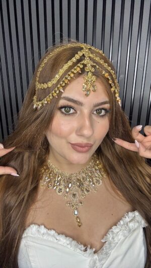 Dilek Gelin Aksesuarları Alınlık Sarı Model16