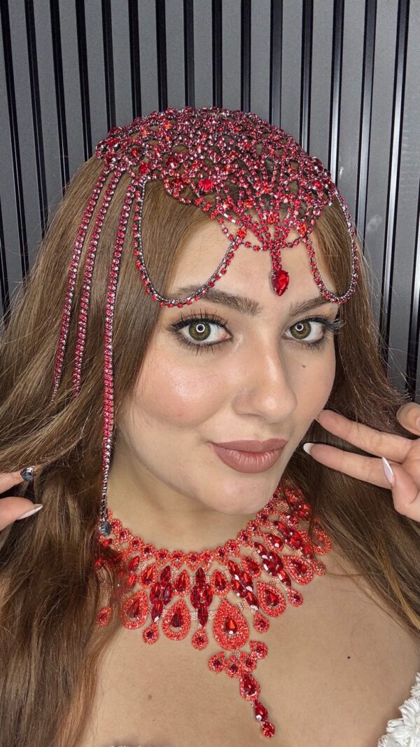 Dilek Gelin Aksesuarları Alınlık Kırmızı DLK1231 Dilek Gelin Aksesuarları Alınlık Kırmızı DLK1231