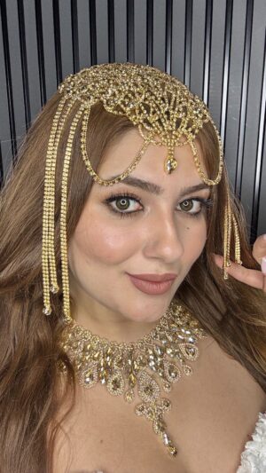 Dilek Gelin Aksesuarları Alınlık Gold Model 15